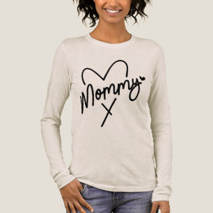 Mummy Simple Modern Script Typography Heart Tri-Blend Shirt