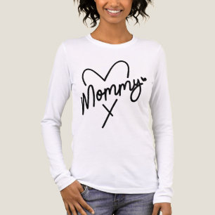 Mummy Simple Modern Script Typography Heart Tri-Blend Shirt