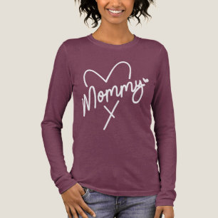 Mummy Simple Modern Script Typography Heart Tri-Blend Shirt