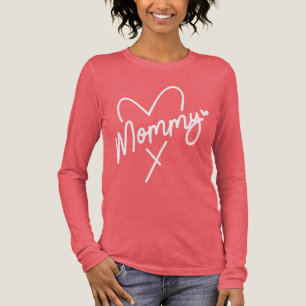 Mummy Simple Modern Script Typography Heart Tri-Blend Shirt