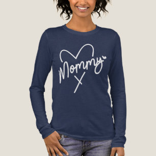 Mummy Simple Modern Script Typography Heart Tri-Blend Shirt