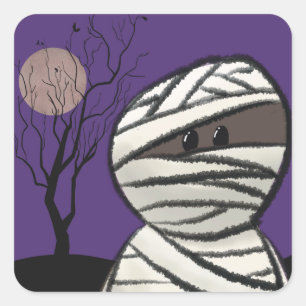 Mummy Square Sticker