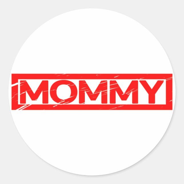 Mummy Stamp Classic Round Sticker (Front)