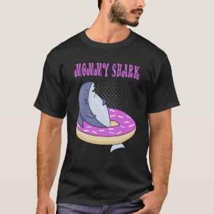 Mummy Swimming Shark Doughnut Cute Merch T-Shirt