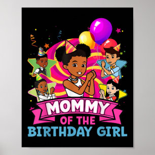 Mummy The Birthday Girl Party Pink Doll Family Dec Poster