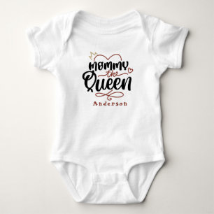 Mummy The Queen Personalised Name Cute Baby Bodysuit