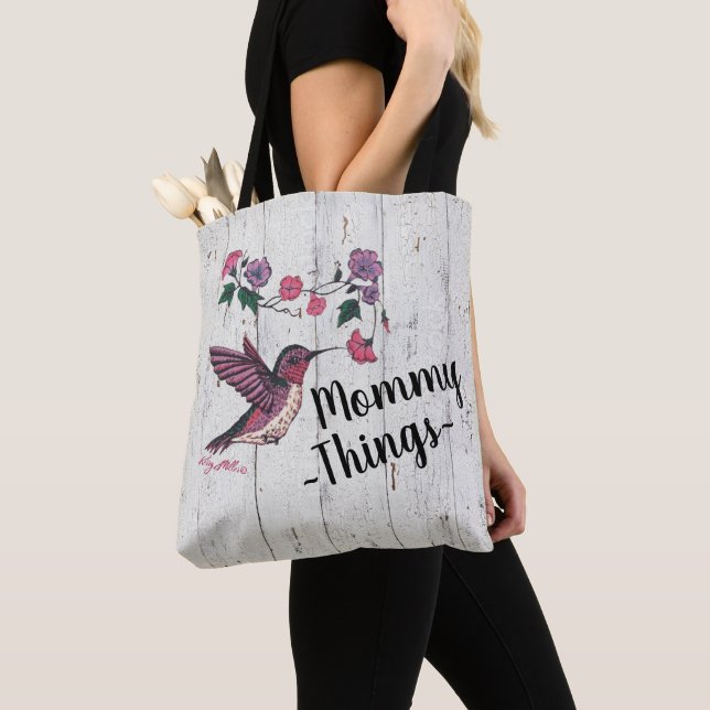 Mummy Things, Hummingbird Tote Bag (Close Up)