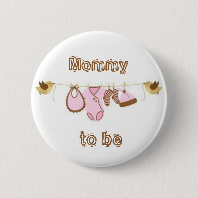Mummy to be 6 cm round badge (Front)