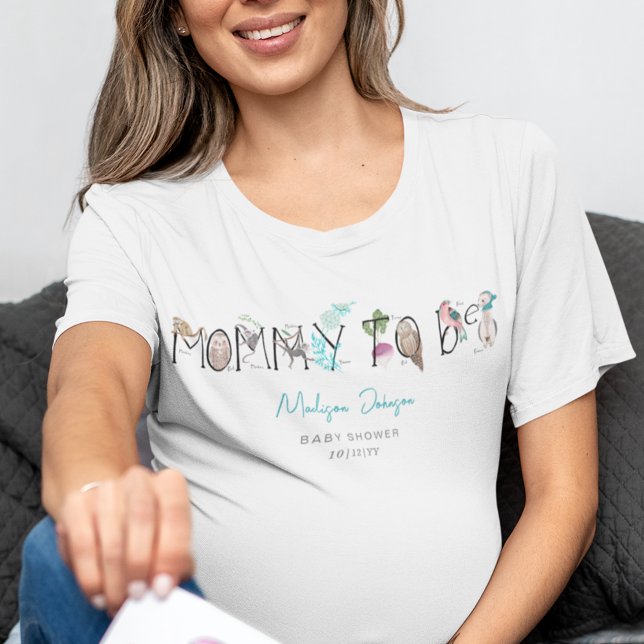 Mummy to Be Alphabet ABC Baby Shower T-Shirt (Mommy to Be Alphabet ABC Baby Shower T-Shirt)