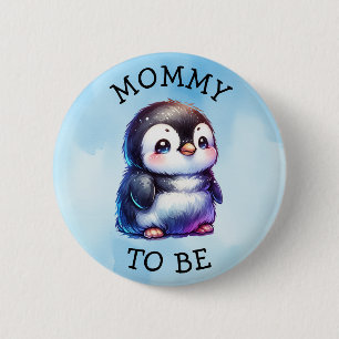 Mummy to be Arctic Animals Winter Baby Shower 6 Cm Round Badge