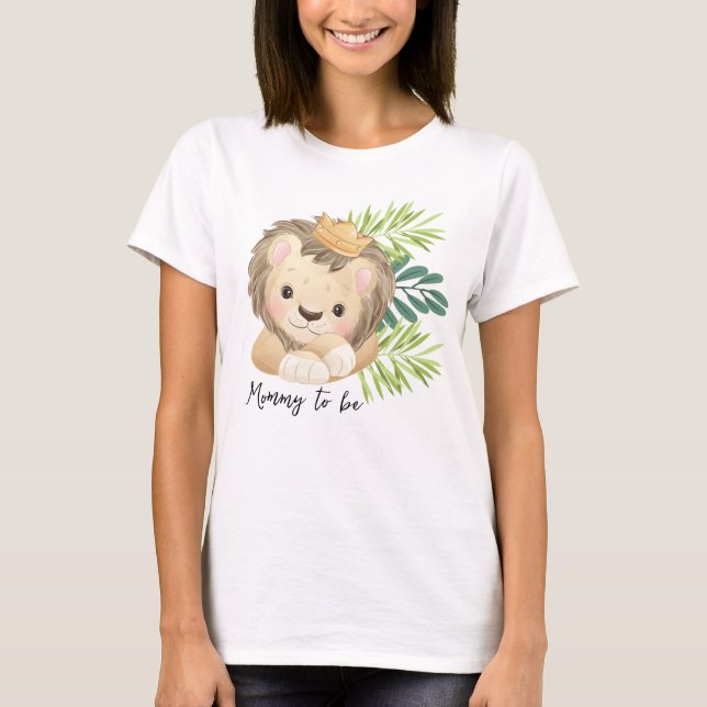 mummy to be baby lion king safari animals  T-Shirt (Front)