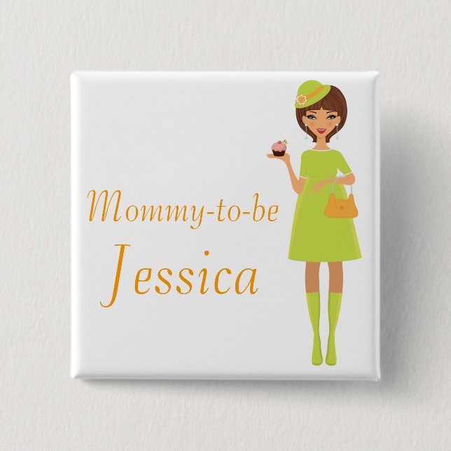 Mummy-to-be Baby Shower Button (Front)