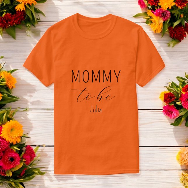 Mummy to Be Baby Shower Orange T-Shirt (Creator Uploaded)
