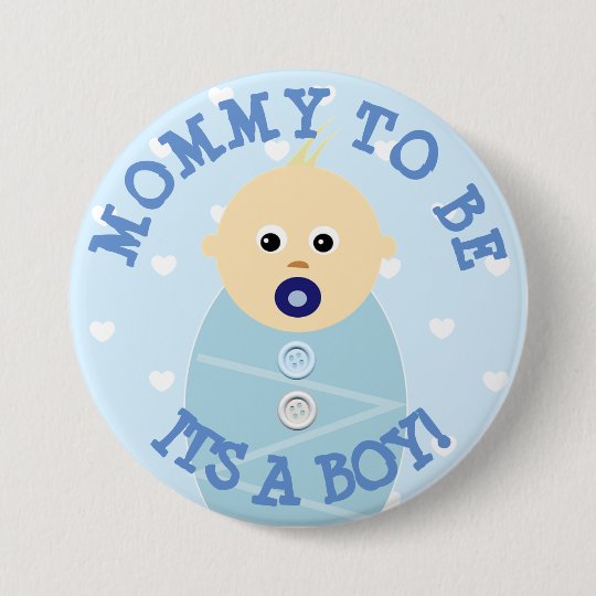 Mummy to be blue Baby Boy Baby Shower Button