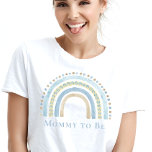 Mummy to Be  Blue Boho Rainbow T-Shirt<br><div class="desc">Mummy to Be Boho Rainbow T-Shirt</div>