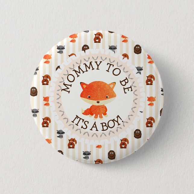 Mummy To Be Button Woodlands Theme (Front)