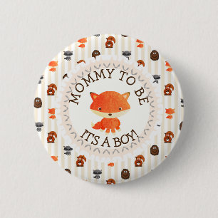 Mummy To Be Button Woodlands Theme