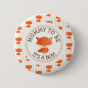 Mummy To Be Button Woodlands Theme