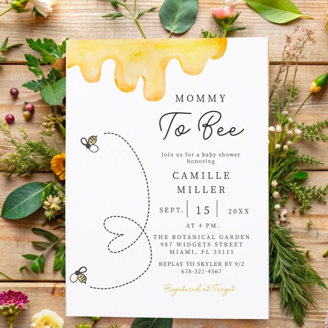 Mummy-To-Be Cute Baby Shower Hand-written Invitation (Creator Uploaded)