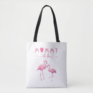 Mummy to Be Flamingo Baby Shower Tote Bag