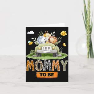 Mummy to Be Gender Reveal Safari Jungle Animals Card