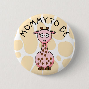 Mummy to be Giraffe Baby Shower button