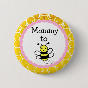 Mummy to Be Girl's  Baby Shower 6 Cm Round Badge