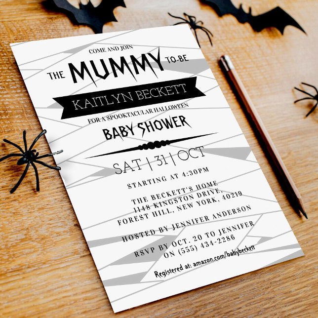 Mummy To Be | Halloween Baby Shower Invitation (Creator Uploaded)