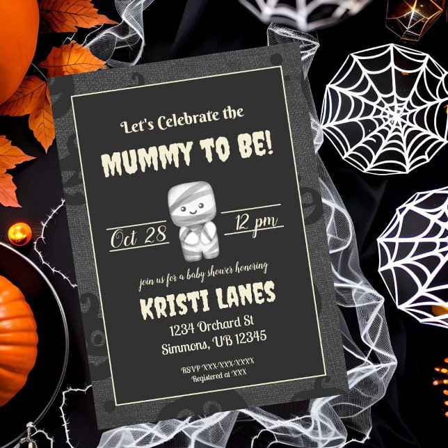 Mummy to Be Halloween Baby Shower Invite (Creator Uploaded)