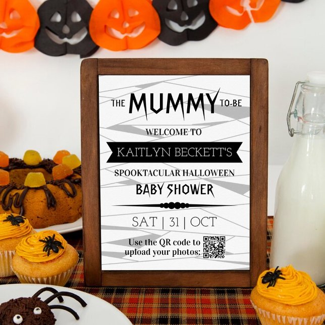 Mummy To Be | Halloween Baby Shower Welcome Poster (Creator Uploaded)