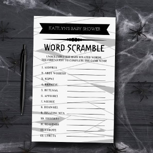 Mummy To Be   Halloween Baby Shower Word Game