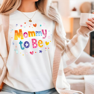 Mummy To Be Modern Pregnant Pregnancy Typography Tri-Blend Shirt