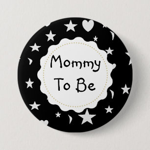 Mummy to be Stars, Moons and Heart Button