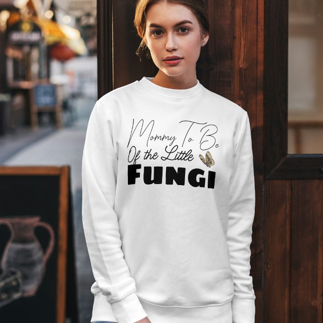 Mummy To Be The Little Fungi Mushroom Baby Shower Tri-Blend Shirt (mushroom fungi mother to be )