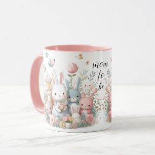 Mummy to  Be Woodland Animals Pink Mug
