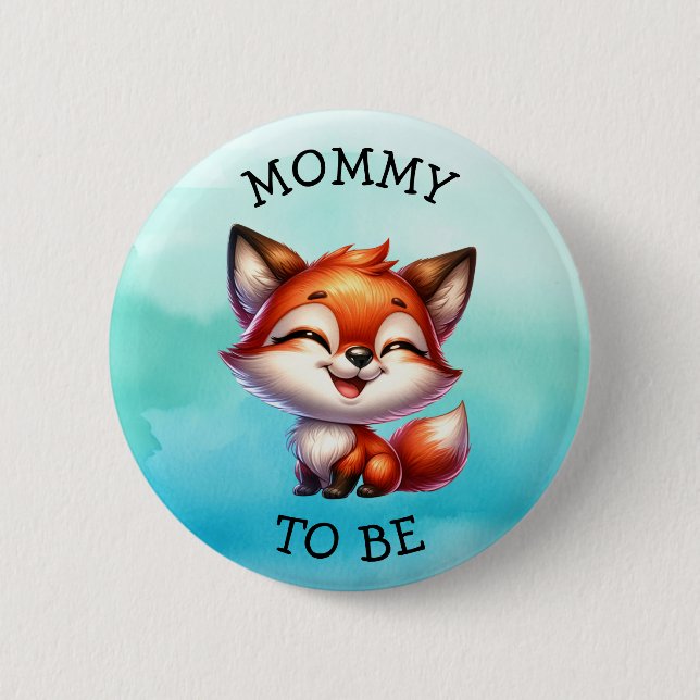 Mummy To Be | Woodland Creatures Baby Shower 6 Cm Round Badge (Front)