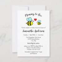Mummy to Bee - 3x5 Baby Shower Invitation