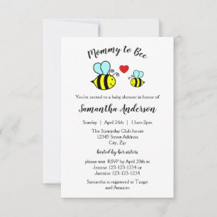 Mummy to Bee - 3x5 Baby Shower Invitation