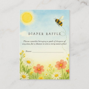 Mummy To Bee Baby Shower Diaper Raffle Enclosure Card