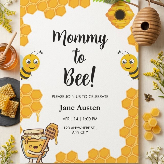 Mummy to Bee Baby Shower Invitation (Creator Uploaded)