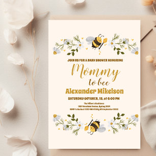 Mummy to bee baby shower invitation
