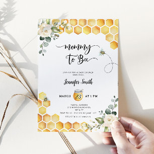 Mummy to bee baby shower invitation