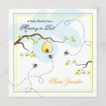 Mummy to Bee Baby Shower Invitation