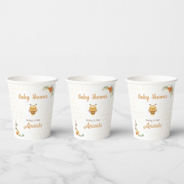 Mummy To Bee Baby Shower Paper Cup (Multi)