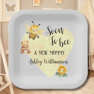 Mummy-to-Bee Baby Shower  Paper Plate