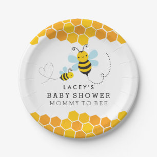 Mummy To Bee Baby Shower Paper Plates