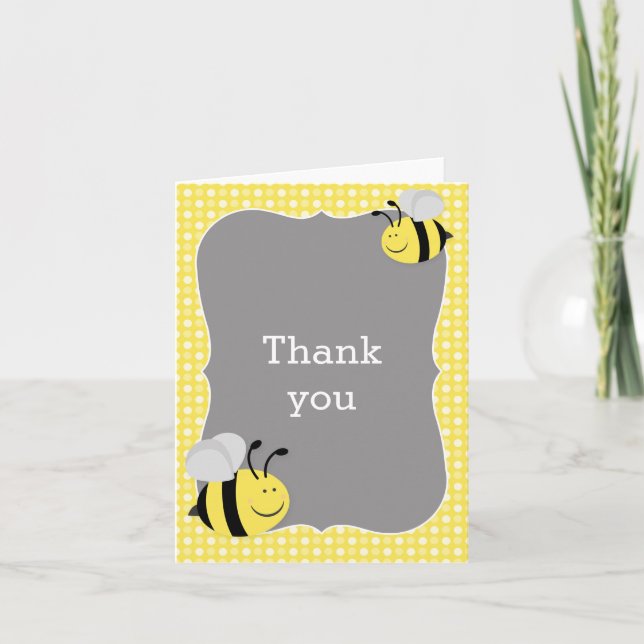 Mummy to Bee Baby Shower Thank You Card (Front)