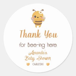 Mummy To Bee Baby Shower Thank You  Classic Round Sticker