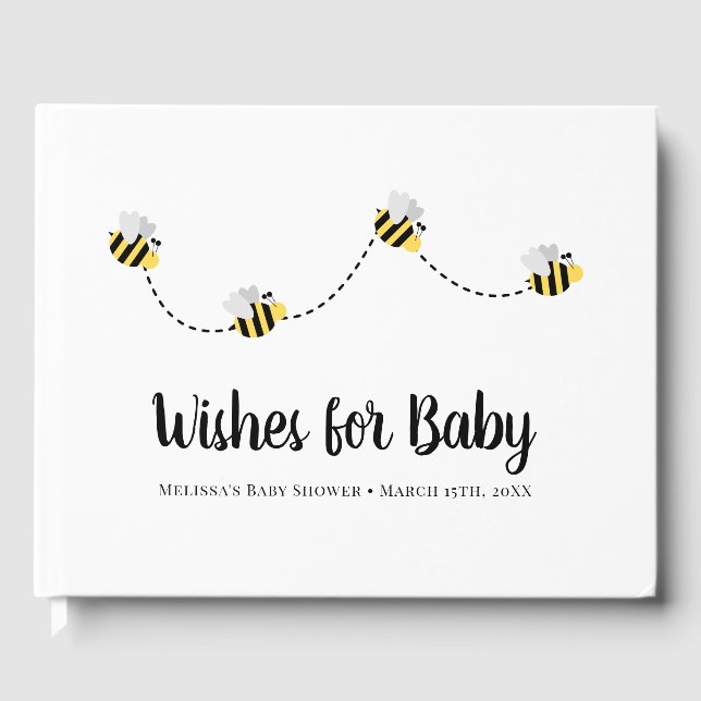 Mummy to Bee | Beehive | Bee Wishes For Baby Guest Book (Front)