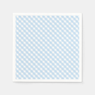 Mummy to bee blue white gingham baby shower decor napkin